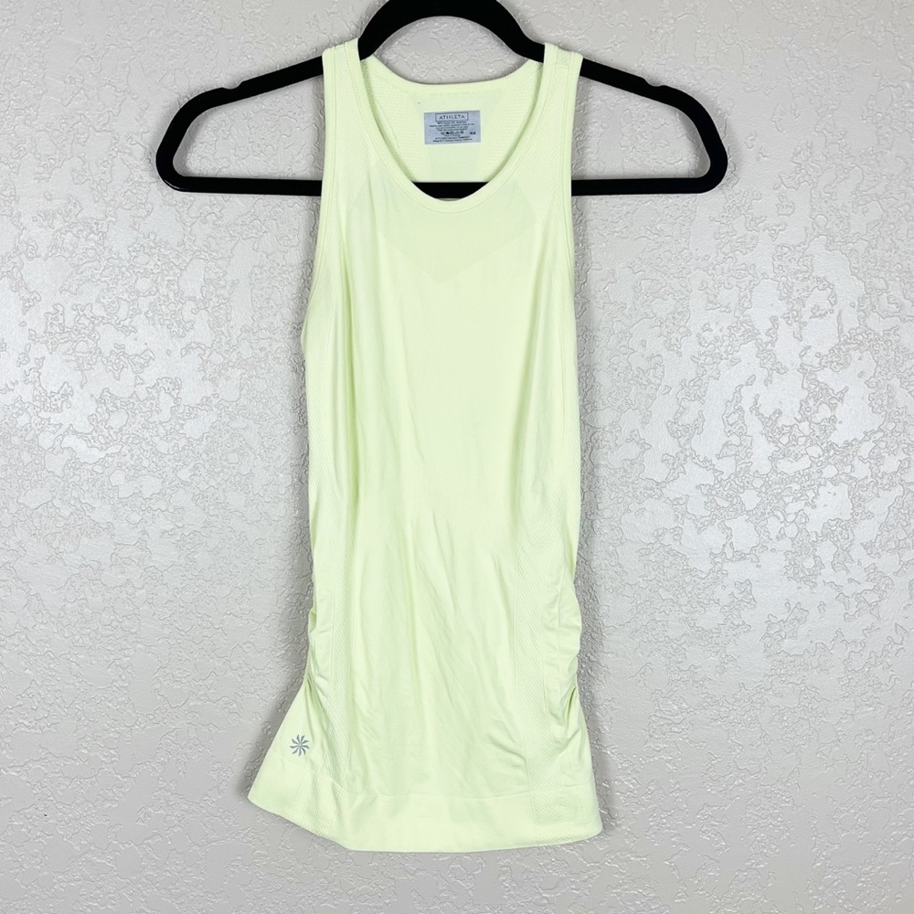 Athleta light yellow racer back tank top